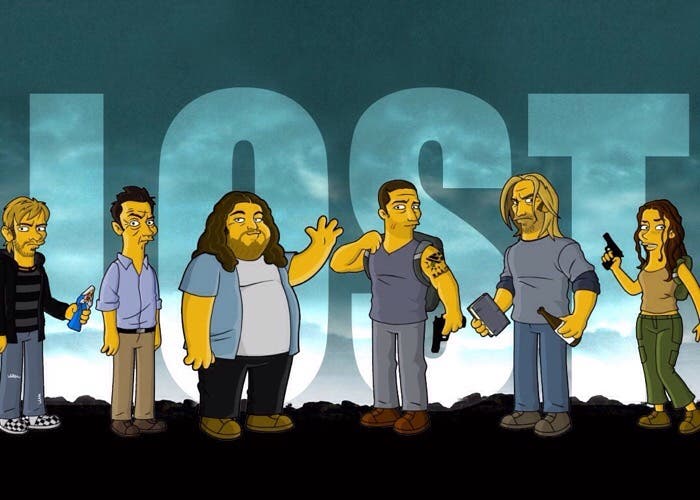 Parodia de Lost como personajes de Los Simpsons