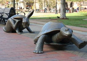 La fábula de la liebre y la tortuga, de Esopo
