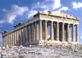 El Partenón en la Acrópolis de Atenas