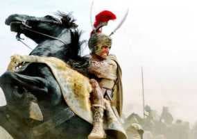 Alejandro III de Macedonia sobre su caballo Bucéfalo